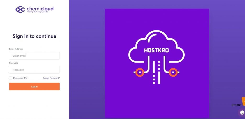 chemicloud-login-pannel